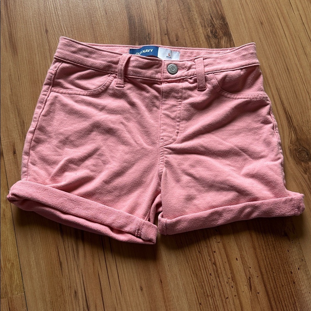 Old Navy Girls Coral‎ Pink Pull-On Shorts Youth L 10/12